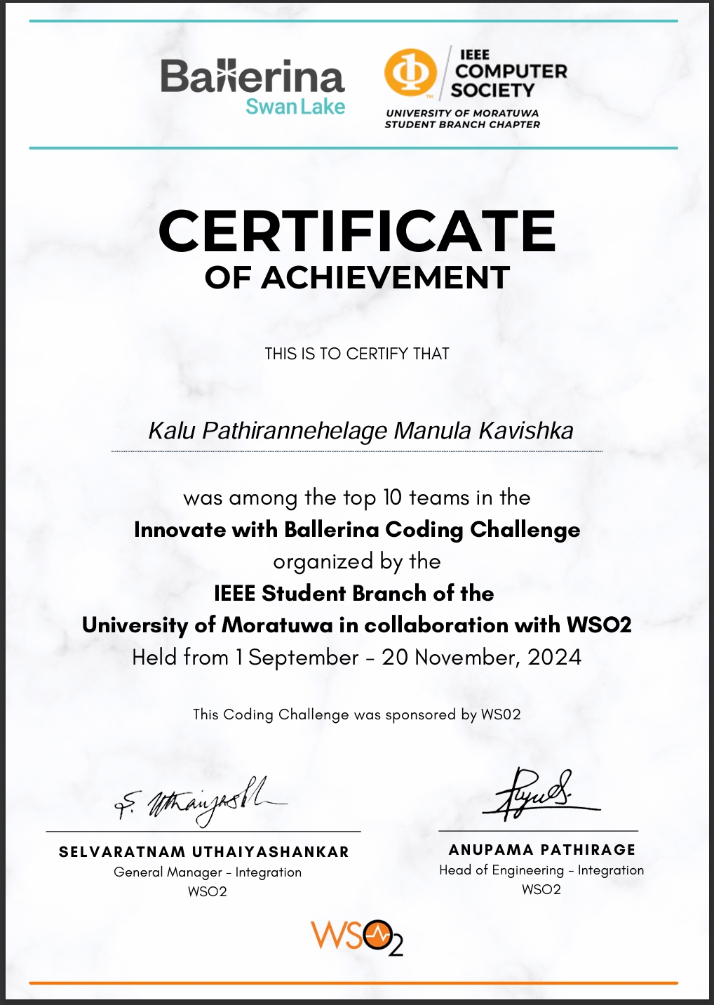   MoraXtreme 9.0, a data and algorithm Hackathon 2024 Certificate